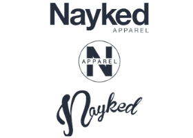 Nayked Apparel circle logo.
