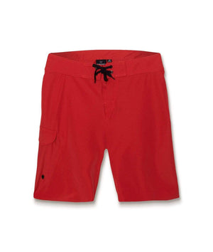 Burnside Men Men's Stretch Dobby Solid Board Shorts Solid Red / 30 / BRN-B9371