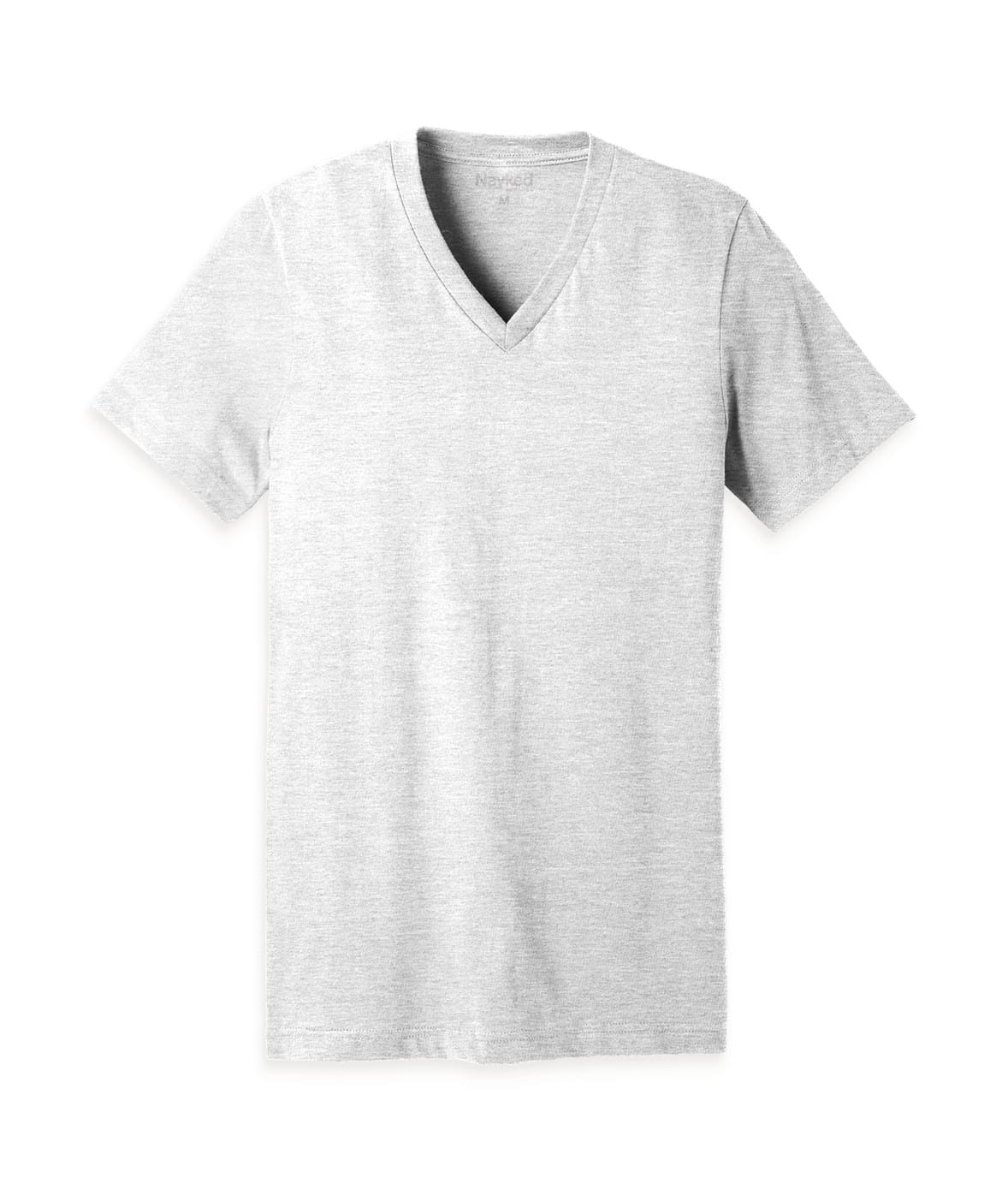 Men's Classic Cotton Short Sleeve V-Neck T-Shirt Worn by Model