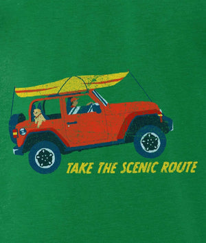 Nayked Apparel Men Men's Ridiculously Soft 100% Cotton Graphic Tee | Take the Scenic Route
