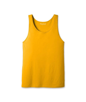 Nayked Apparel Men Men's Ridiculously Soft 100% Cotton Lightweight Tank Top Gold / X-Small / NAY-B-8034