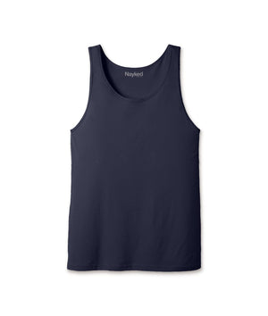 Nayked Apparel Men Men's Ridiculously Soft 100% Cotton Lightweight Tank Top Navy / X-Small / NAY-B-8034