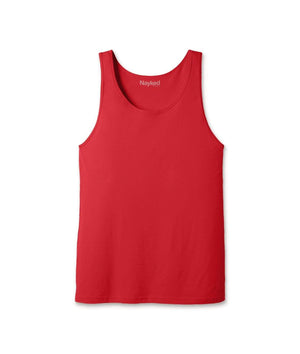 Nayked Apparel Men Men's Ridiculously Soft 100% Cotton Lightweight Tank Top Red / X-Small / NAY-B-8034