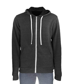 Nayked Apparel Men Men's Ridiculously Soft Fleece Full-Zip Hoodie Charcoal Black / X-Small / NAY-B-0939M