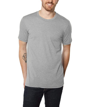 Nayked Apparel Men Men's Ridiculously Soft Lightweight Crew Neck T-Shirt | Classic Athletic Grey Triblend / Small / NA1334
