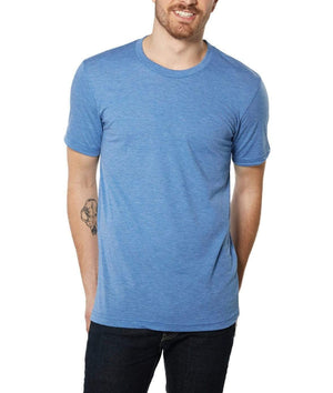 Nayked Apparel Men Men's Ridiculously Soft Lightweight Crew Neck T-Shirt | Classic Blue Triblend / Small / NA1334