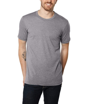 Nayked Apparel Men Men's Ridiculously Soft Lightweight Crew Neck T-Shirt | Classic Grey Triblend / Small / NA1334