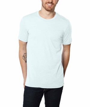 Nayked Apparel Men Men's Ridiculously Soft Lightweight Crew Neck T-Shirt | Classic Ice Blue Triblend / 2X-Large / NA1334
