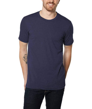 Nayked Apparel Men Men's Ridiculously Soft Lightweight Crew Neck T-Shirt | Classic Navy Triblend / Small / NA1334
