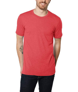 Nayked Apparel Men Men's Ridiculously Soft Lightweight Crew Neck T-Shirt | Classic Red Triblend / Small / NA1334