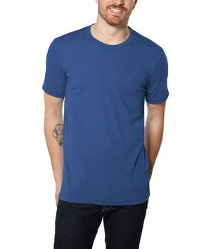 Nayked Apparel Men Men's Ridiculously Soft Lightweight Crew Neck T-Shirt | Classic Royal Triblend / Small / NA1334