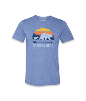Nayked Apparel Men Men's Ridiculously Soft Lightweight Graphic Tee | Grandpa Bear Blue Triblend / X-Small / NA1334-GPA