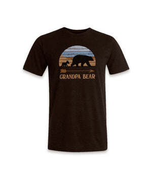 Nayked Apparel Men Men's Ridiculously Soft Lightweight Graphic Tee | Grandpa Bear Espresso Triblend / X-Small / NA1334-GPA