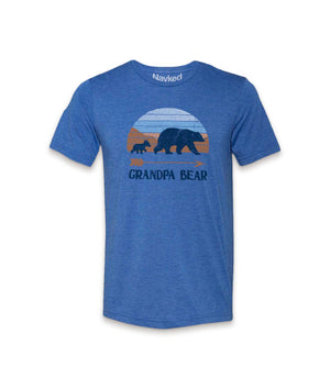Nayked Apparel Men Men's Ridiculously Soft Lightweight Graphic Tee | Grandpa Bear Royal Triblend / X-Small / NA1334-GPA
