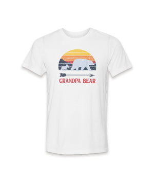 Nayked Apparel Men Men's Ridiculously Soft Lightweight Graphic Tee | Grandpa Bear Solid White Triblend / X-Small / NA1334-GPA