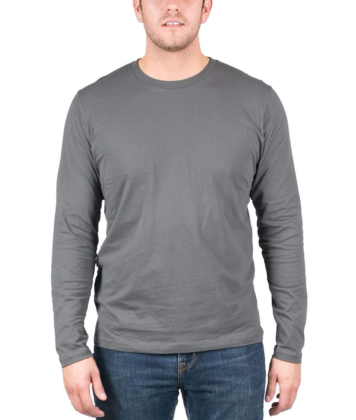 tørre officiel for mig Mens Ridiculously Soft Long Sleeve 100% Cotton T-Shirt - Nayked Apparel