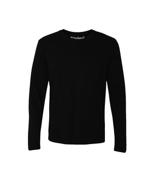 Nayked Apparel Men Men's Ridiculously Soft Long Sleeve 100% Cotton T-Shirt Black / Small / NA0136