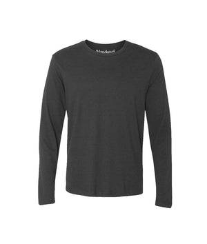 Nayked Apparel Men Men's Ridiculously Soft Long Sleeve 100% Cotton T-Shirt Heavy Metal / Small / NA0136