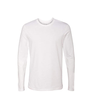 Nayked Apparel Men Men's Ridiculously Soft Long Sleeve 100% Cotton T-Shirt White / Small / NA0136