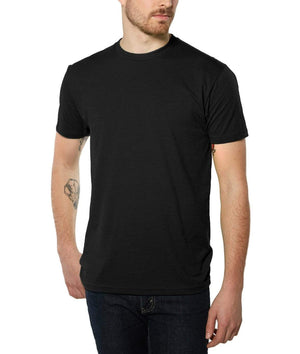 Nayked Apparel Men Men's Ridiculously Soft Midweight Crew T-Shirt | Classic Black / X-Small / NA210N6