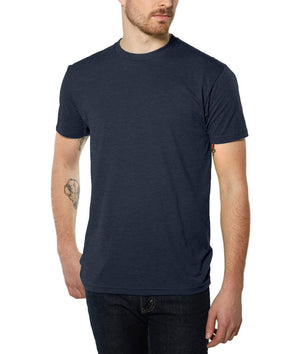 Nayked Apparel Men Men's Ridiculously Soft Midweight Crew T-Shirt | Classic Midnight Navy / X-Small / NA210N6