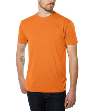 Nayked Apparel Men Men's Ridiculously Soft Midweight Crew T-Shirt | Classic Orange / X-Small / NA210N6