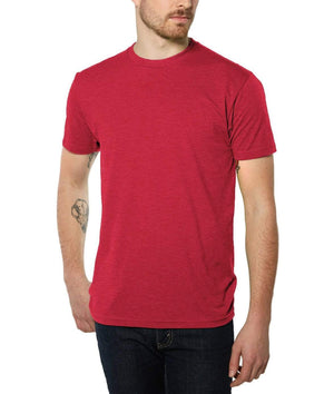 Nayked Apparel Men Men's Ridiculously Soft Midweight Crew T-Shirt | Classic Red / X-Small / NA210N6