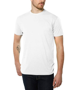 Nayked Apparel Men Men's Ridiculously Soft Midweight Crew T-Shirt | Classic White / X-Small / NA210N6