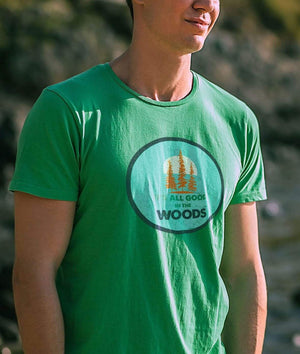 Nayked Apparel Men Men's Ridiculously Soft Midweight Graphic Tee | All Good in the Woods