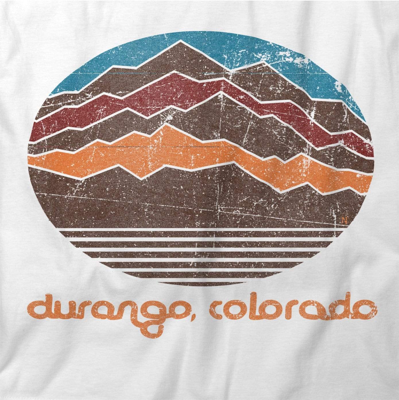 Nayked Apparel Men Men's Ridiculously Soft Midweight Graphic Tee | Durango Colorado