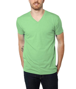 Nayked Apparel Men Men's Ridiculously Soft Midweight V-Neck Apple Green / Small / NA4062
