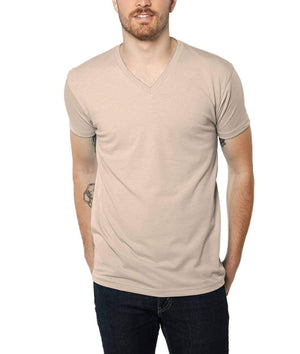 Nayked Apparel Men Men's Ridiculously Soft Midweight V-Neck Cream / Small / NA4062