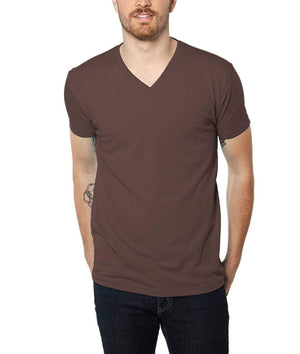 Nayked Apparel Men Men's Ridiculously Soft Midweight V-Neck Espresso / Small / NA4062