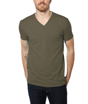 Nayked Apparel Men Men's Ridiculously Soft Midweight V-Neck Military Green / Small / NA4062