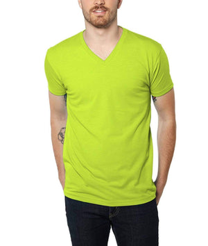 Nayked Apparel Men Men's Ridiculously Soft Midweight V-Neck Neon Yellow / Small / NA4062