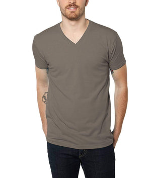 Nayked Apparel Men Men's Ridiculously Soft Midweight V-Neck Warm Grey / Small / NA4062