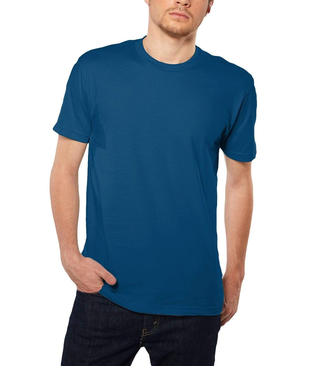 Nayked Apparel Men Men's Ridiculously Soft Short Sleeve Crew Neck 100% Cotton T-Shirt | Classic