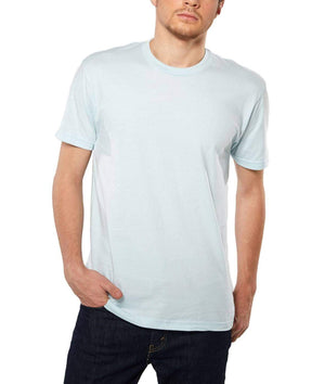 Nayked Apparel Men Men's Ridiculously Soft Short Sleeve Crew Neck 100% Cotton T-Shirt | Classic Light Blue / X-Small / NA0036