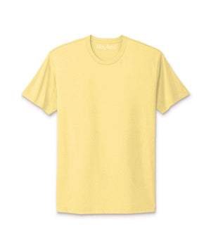 Nayked Apparel Men Men's Ridiculously Soft Short Sleeve Crew Neck 100% Cotton T-Shirt | New Arrival Colors Banana Cream / X-Small / NA0036-v2