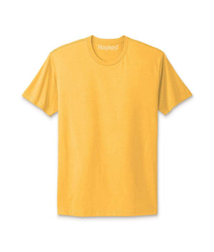 Nayked Apparel Men Men's Ridiculously Soft Short Sleeve Crew Neck 100% Cotton T-Shirt | New Arrival Colors Gold / X-Small / NA0036-v2