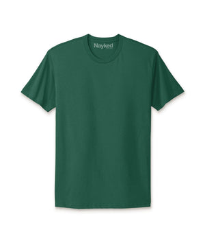 Nayked Apparel Men Men's Ridiculously Soft Short Sleeve Crew Neck 100% Cotton T-Shirt | New Arrival Colors Pine / X-Small / NA0036-v2