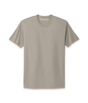 Nayked Apparel Men Men's Ridiculously Soft Short Sleeve Crew Neck 100% Cotton T-Shirt | New Arrival Colors Sand / X-Small / NA0036-v2
