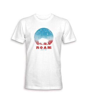 Nayked Apparel Men Men's Ridiculously Soft Sueded Graphic Tee | Roam White / X-Small / NA1064-ROAM