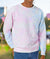 Men's Ridiculously Soft Tie-Dyed Pullover Sweatshirt Worn by Model