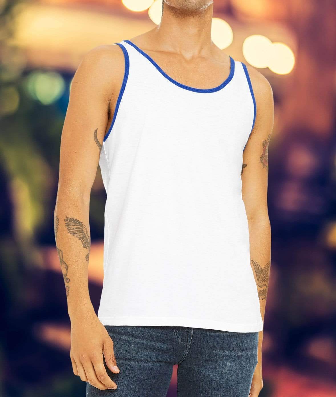 Nayked Apparel Men Men's Ridiculously Soft Two-Tone Lightweight Tank Top