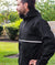 Nayked Apparel Men Men's Water-Resistant Tech Jacket Small / Black / BRN-B8703