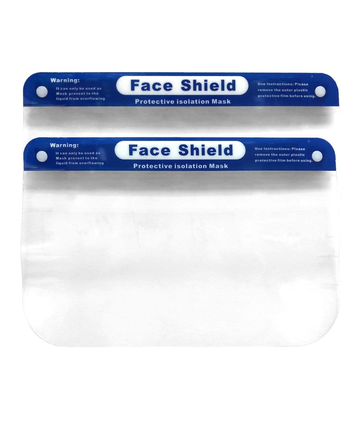 Nayked Apparel Unisex Comfort Face Shield with Elastic, 2-Pack NAY-MSK