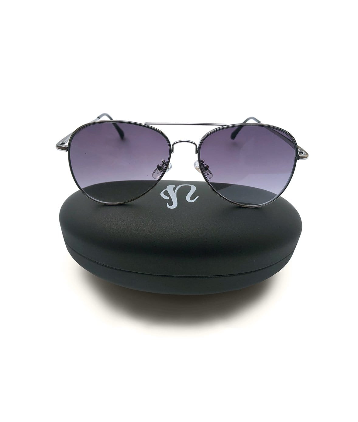 Nayked Apparel Unisex Jordan Aviator Sunglasses with Sunglass Case and Microfiber Cloth