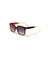 Nayked Apparel Women Women's Browline Rectangular Sunglasses, Lifetime Guarantee One-Size / Orange/Black / NAY-S-W-29129
