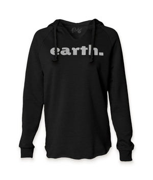 Nayked Apparel Women Women's California Wave Wash Graphic Hoodie | Earth Black / X-Small / NAY-I-PRM0025-ED
